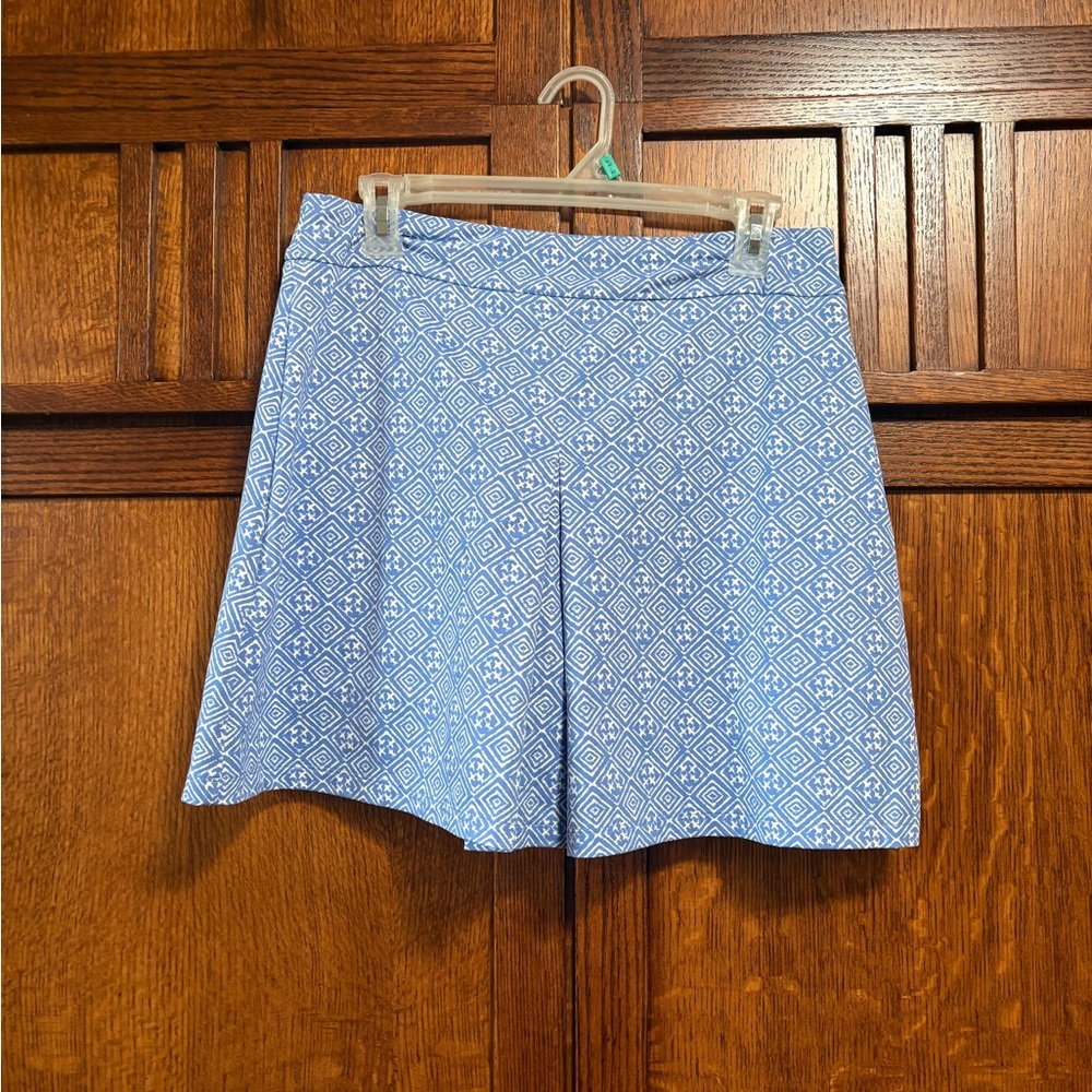 Samira Skort J. McLaughlin blue and white NWT